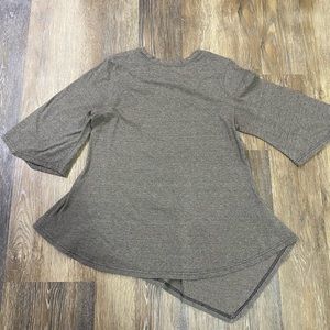 LUR Brown Stripe Shirt Asymmetrical Small